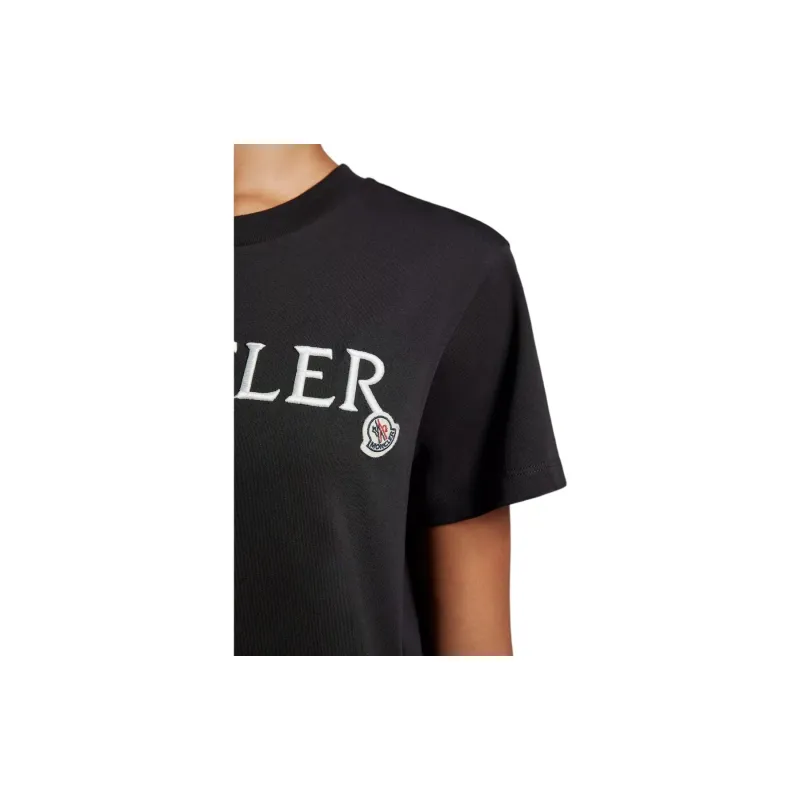Moncler Logo Embroidered Crewneck T Shirt-1