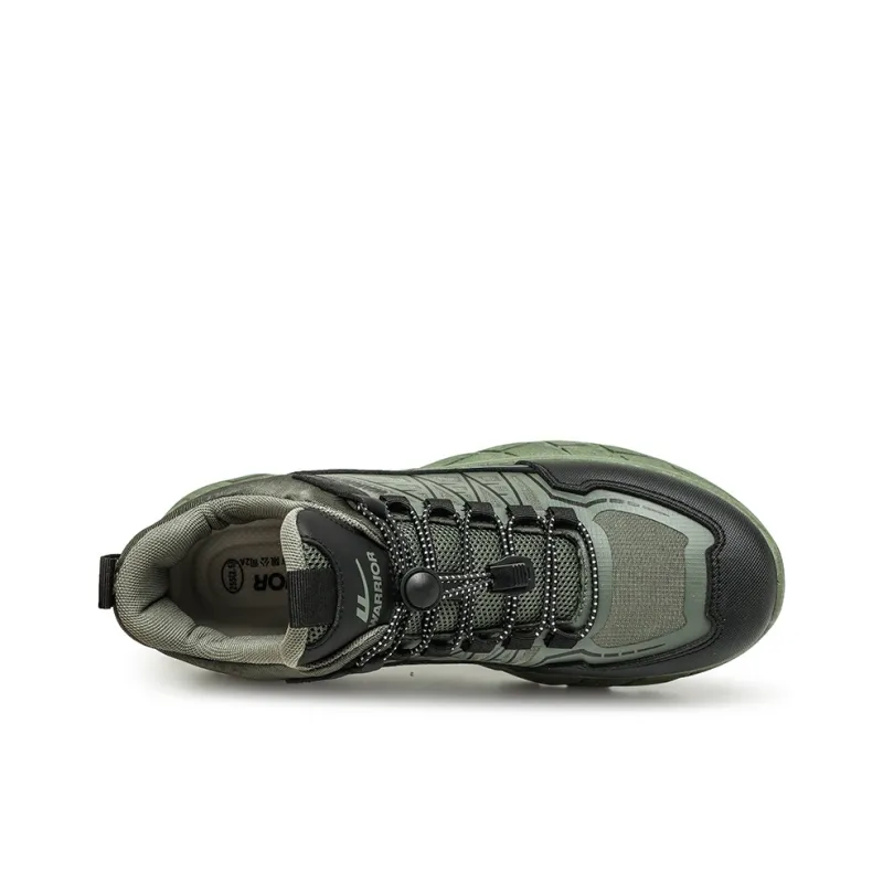 Warrior Lightweight Wear Resistant And Slip Resistant Low Top Trekking Shoes Men's Army Green/Black-3