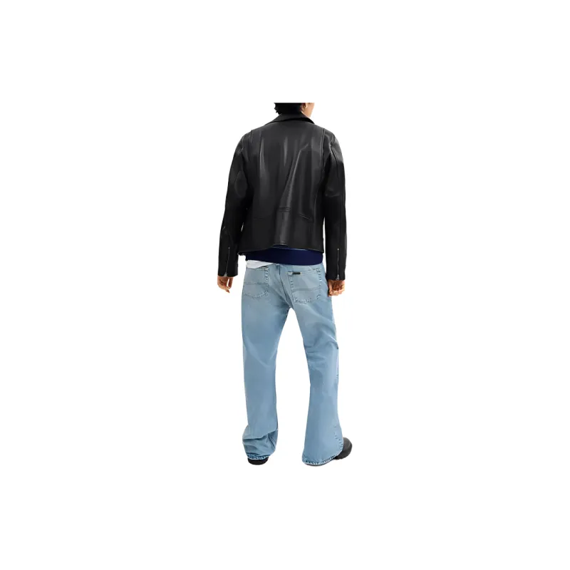 COACH SS24 Leather Jacket Men's Black-2