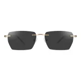 Frame-Less Gold-Black Gray Lens[Highly Recommended for Driving]