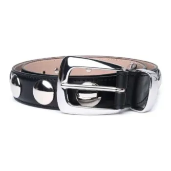 KHAITE Stud Detailed Buckled Belt