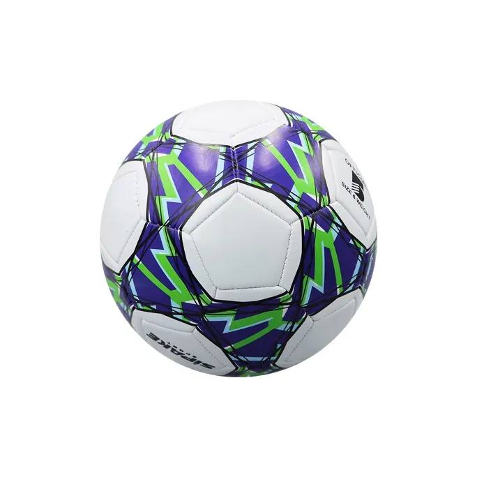 SIPAKESPORT Size 4 5 Size Soccer PVC Machine Stitched Soccer Ball Unisex Five Pointed Star Blue White-3