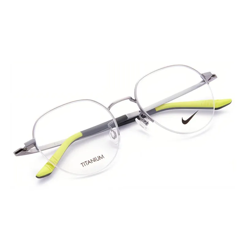 Nike Titanium Alloy Round Eyeglass Frames Unisex-4
