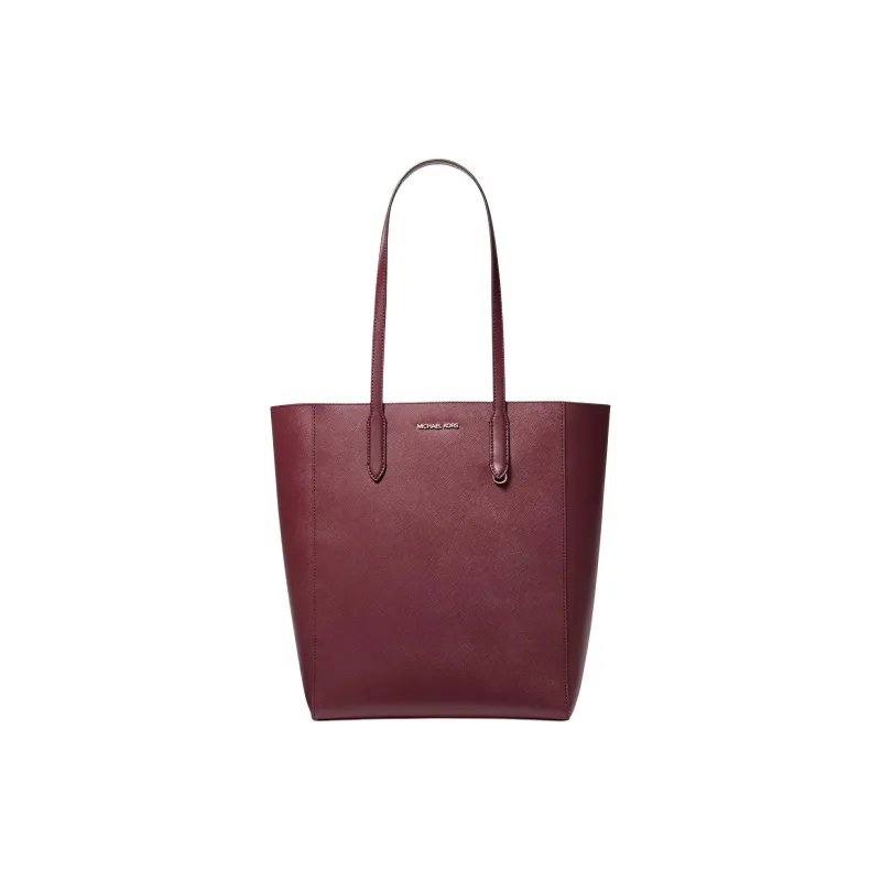 MICHAEL KORS Cow Leather Tote Bag, Shopping Bag, Shoulder Bag, Handbag Tubas Women's Burgundy-1