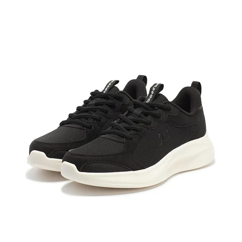 361° Blade 2.0 Cushioning Wear Resistant Low Top Casual Running Shoes Women's Black White-2