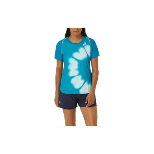 Asics SHORT SLEEVE TOP T-Shirts Women's Cyan