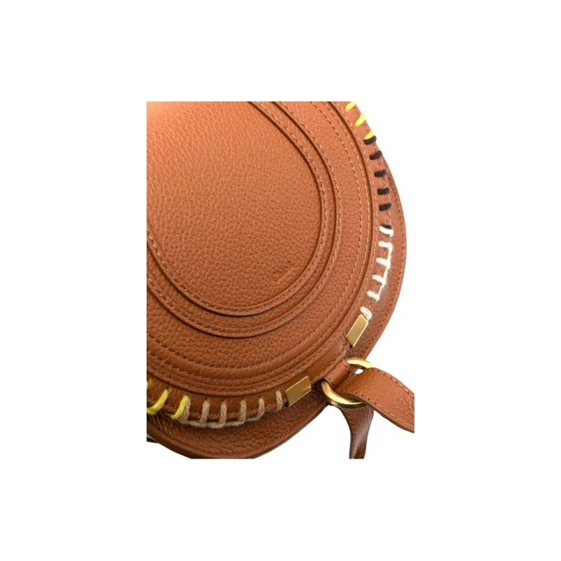 Chloe Calfskin Saddle Bag Shoulder Bag Crossbody Bag Women's Brown-4
