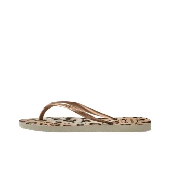 Havaianas Slim Animals Slip-Resistant Flip Flops Women's Beige Black
