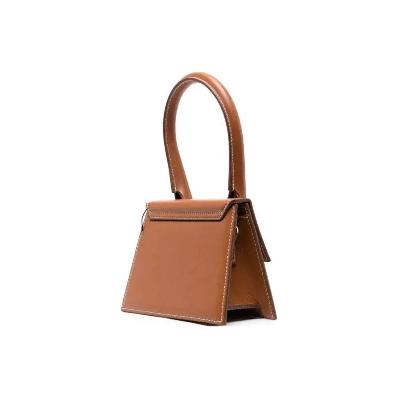 Jacquemus Calfskin One Shoulder Handbag Women's Brown-2