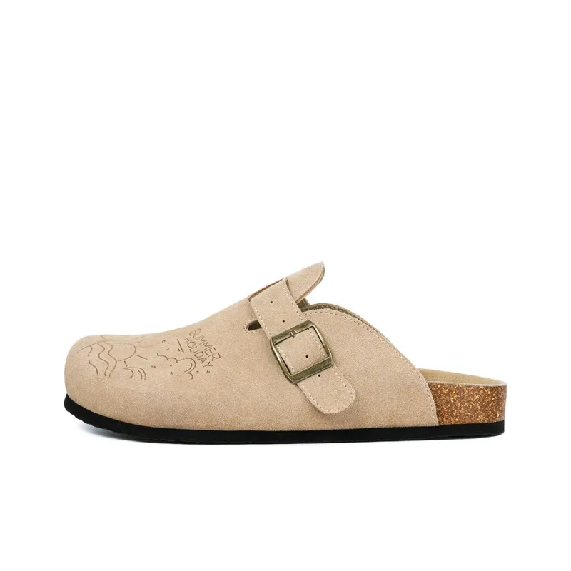 MR.A Abrasion Resistant Wrap toe Slippers Unisex Camel-0