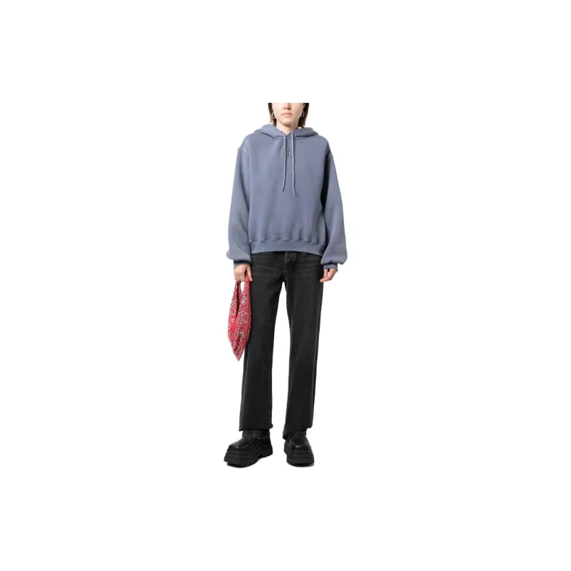 T By Alexander Wang Puff Paint Logo Essential Terry Hoodie Motor Grey-1