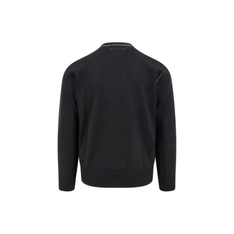 MM6 Maison Margiela Logo Patch Crewneck Jumper-1