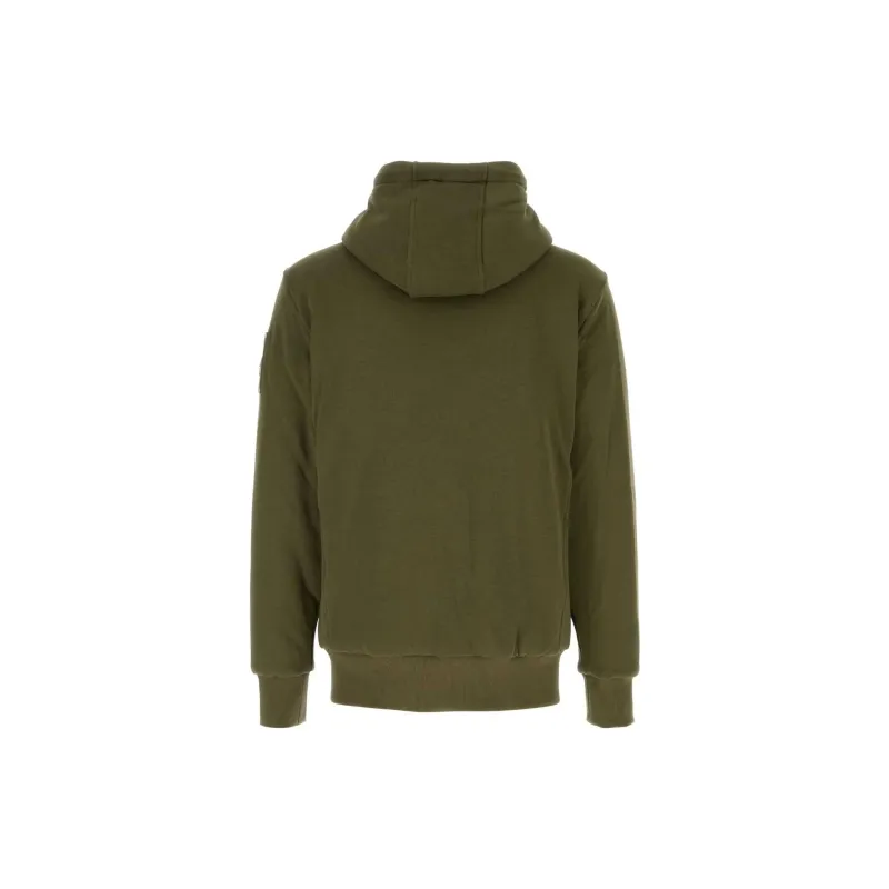 Moose Knuckles Logo Plaque Zipped Drawstring Hoodie-1