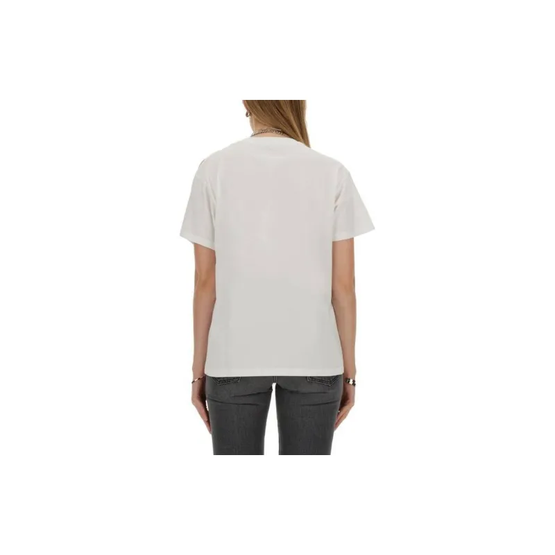MM6 Maison Margiela Pin Detailed Ripped T Shirt-1