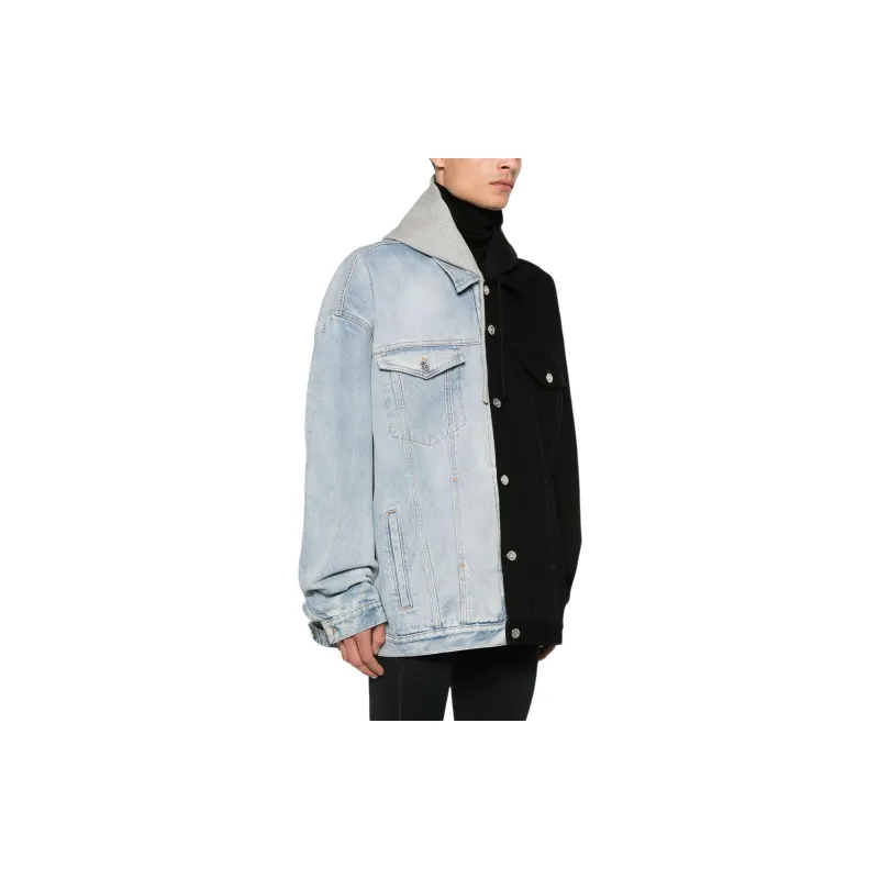Vetements Split Hooded Denim Jacket-3