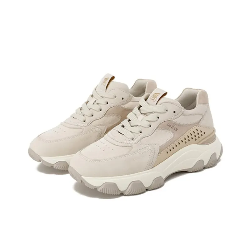 HOGAN Logo Embossed Lace Up Sneakers Women's-2