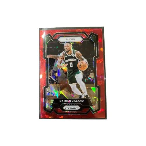 PANINI Bucks Team Lillard Prizm Collection Red Crush Refractor Player Card Rare Card Sports Cards 1 Pc
