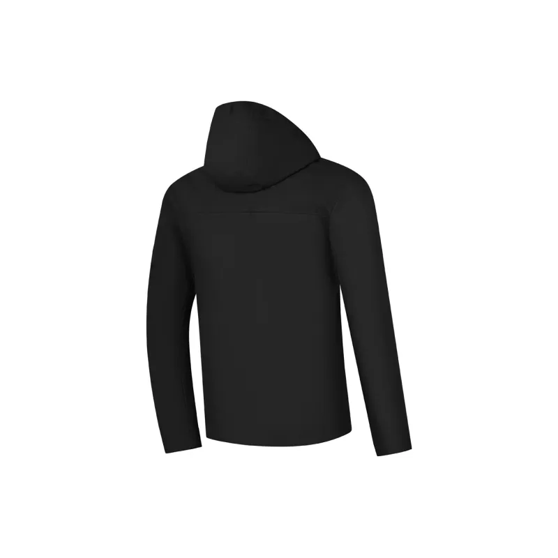 QIAODAN Mountain God Series Waterproof And Windproof To Keep Warm Windbreaker Jacket Men's Black-2