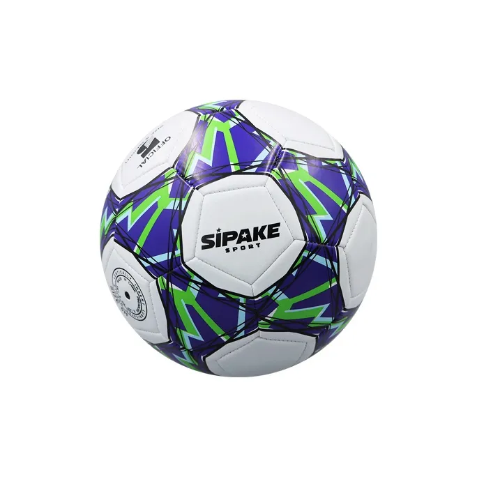 SIPAKESPORT Size 4 5 Size Soccer PVC Machine Stitched Soccer Ball Unisex Five Pointed Star Blue White-2
