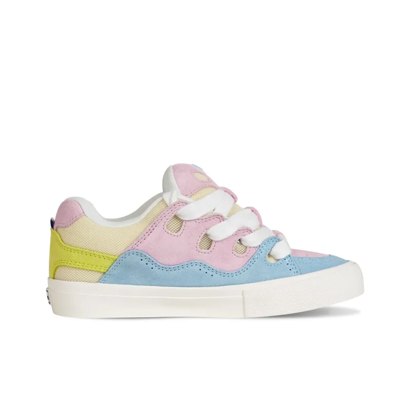 Ollieskate Anti Slip Wear Resistant Low Top Skateboard Shoes Unisex Blue Pink Yellow-1