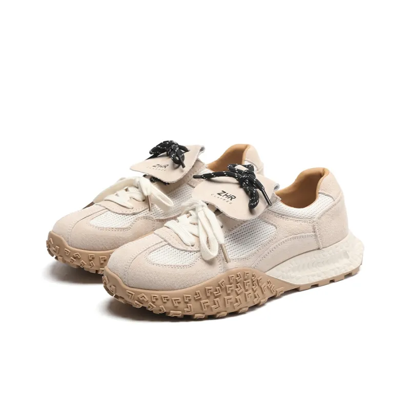 ZHR German Army Trainers Wear-Resistant Height Increasing Low-Top Skateboard Shoes Women's-10