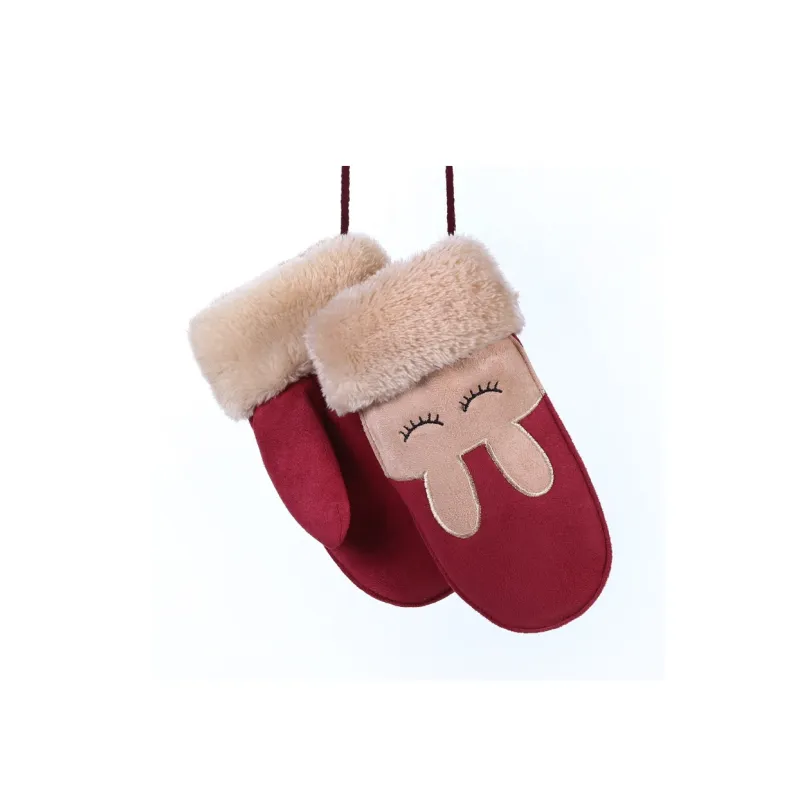 Yamaichi Maru Suede Knit Gloves Kids'-5