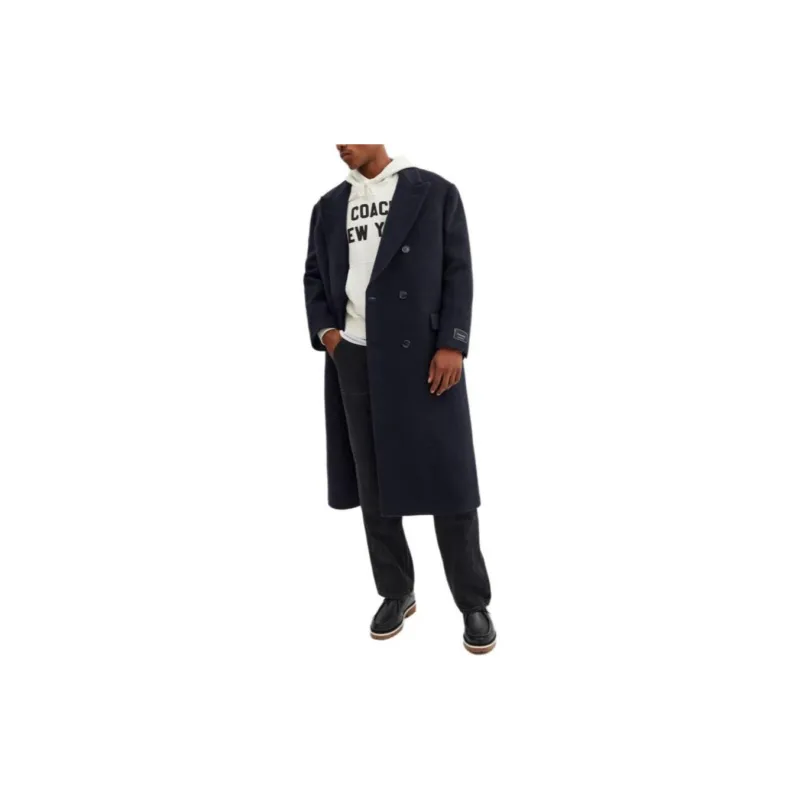 COACH Coats Men Marine Blue-1