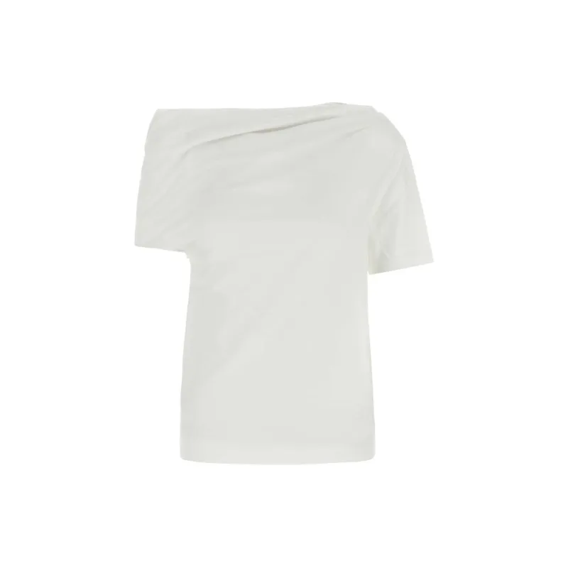 Givenchy Asymmetric Draped Neck T Shirt-1