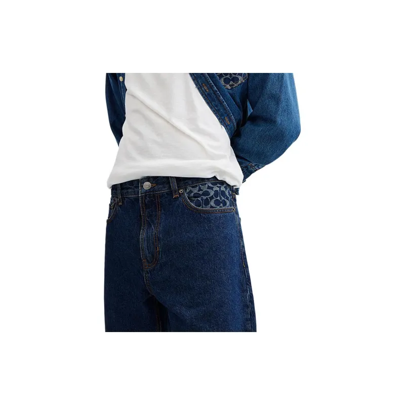 COACH SS24 Jeans Men's Dark Blue-3