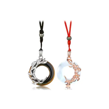 WANLIACC Obsidian Jade Necklaces Unisex