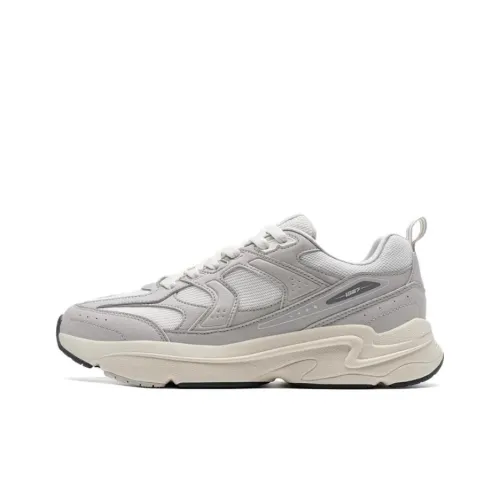 XTEP Anti Slip And Wear Resistant Lightweight Low Top Casual Shoes Men's Gray White