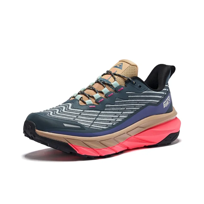 Erke Aspect Low Top Running Shoes Men's Copper Blue Warm Linen-2