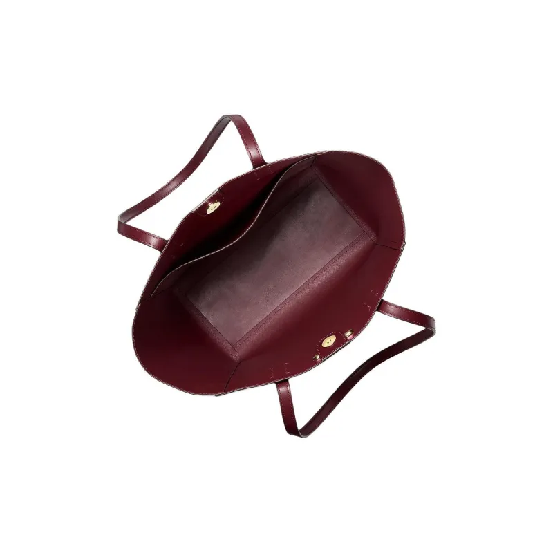 MICHAEL KORS Cow Leather Tote Bag, Shopping Bag, Shoulder Bag, Handbag Tubas Women's Burgundy-3
