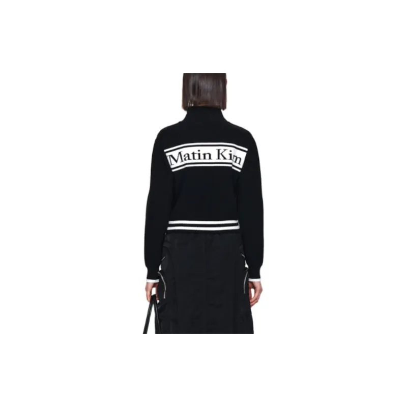 MATIN KIM Spell Point Stripe Knit Cardigan-3