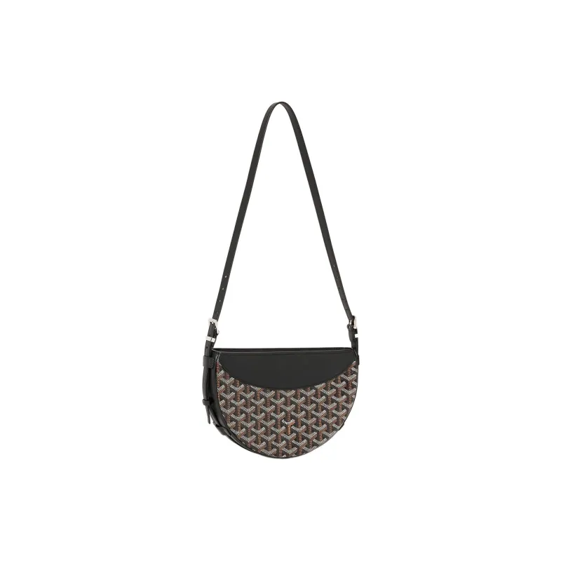 GOYARD Canvas With Calfskin Swift Bag Shoulder Bags Unisex Black-1