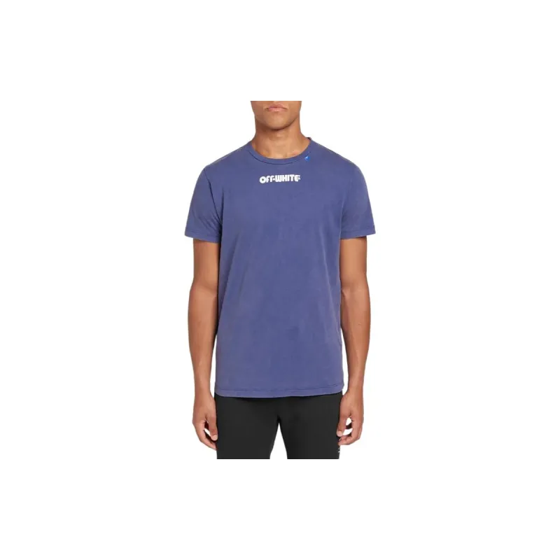 OFF WHITE T Shirt, Regular Fit Men's Blue-2