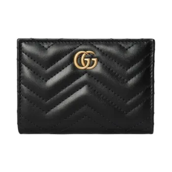 GUCCI GG Marmont Leather Wallet Women's Black