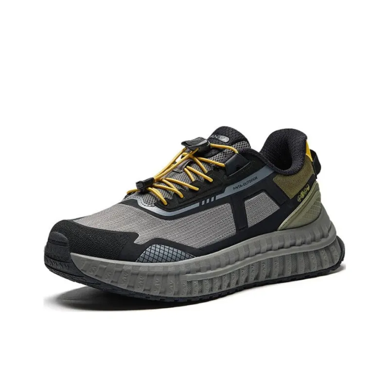 Anta Variety Training Collection Wear Resistant Slip Resistant Lightweight Low Top Training Shoes Men's Gray Black-1