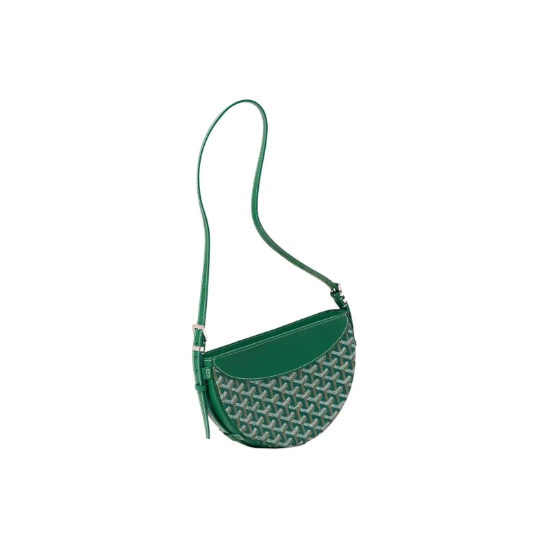 GOYARD Canvas With Calfskin Swift Bag Shoulder Bags Unisex Green-2