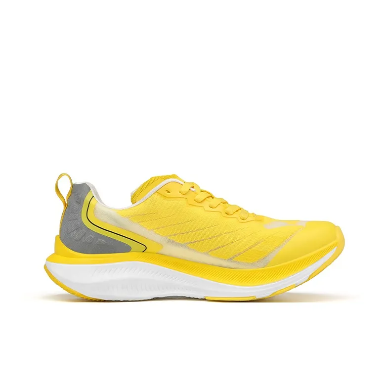 Kung Fu Run Cushioning, Slip Resistant, And Abrasion Resistant Low Top Running Shoes Unisex Yellow White-1