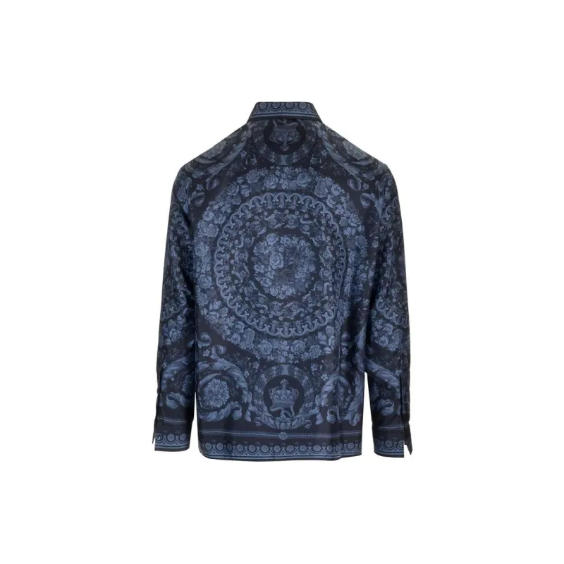 VERSACE Barroco-Printed Button-Up Shirt-1