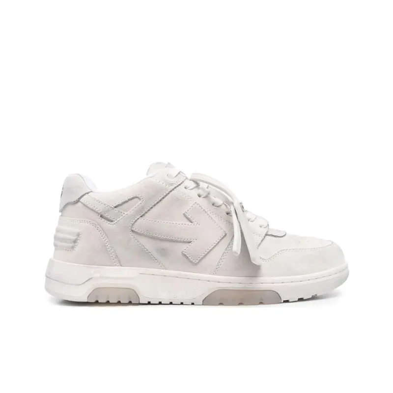 OFF WHITE Out Of Office Ooo Low Tops White Distressed-1