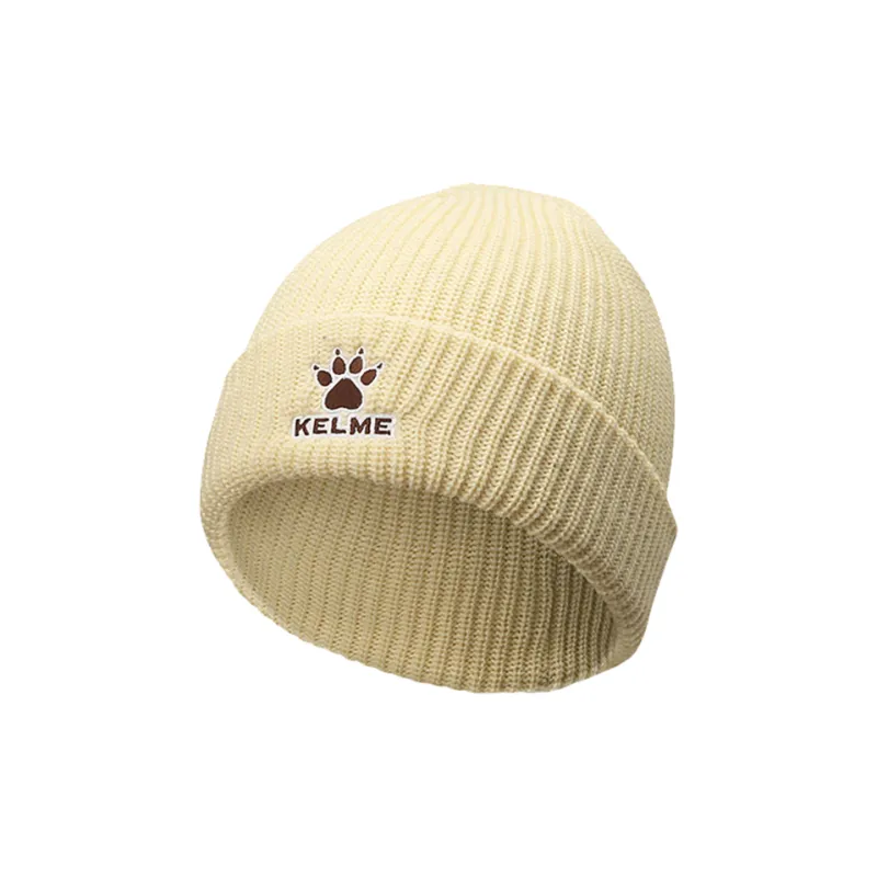 KELME Acrylic Beanies Unisex Black Dark Gray Khaki Navy Blue-2