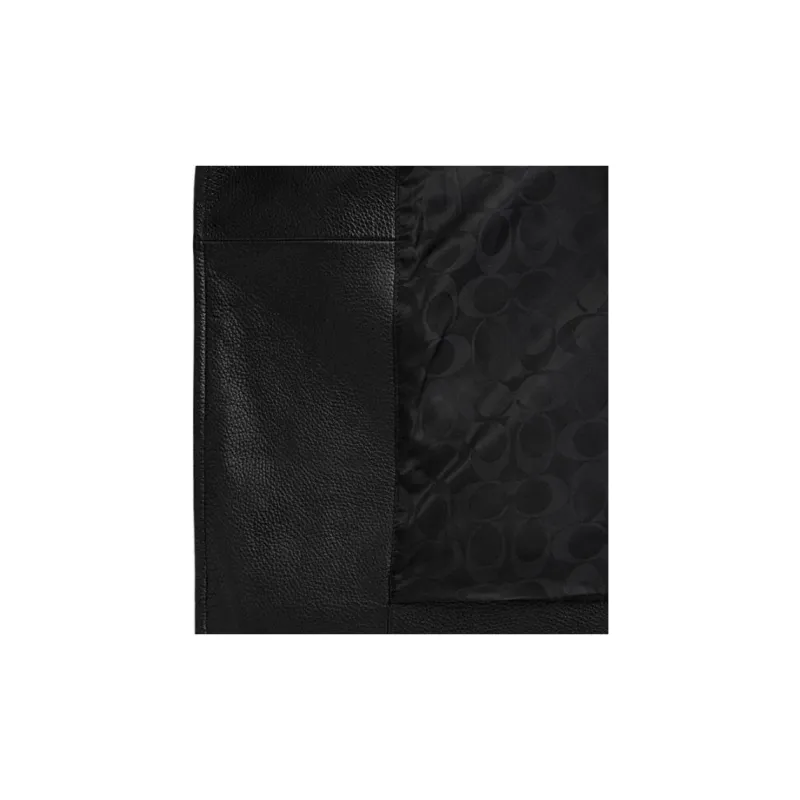 COACH SS24 Leather Jacket Men's Black-4