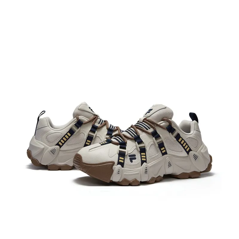 FILA FUSION EXOCET Mountains Anti-Slip Wear-Resistant Low-Top Casual Shoes Men's Beige Brown-2