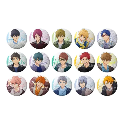 Xhdm FREE! Ten Anniversary Collection Haruka Nanase Makoto Tachibana Sōkō Rin Refrigerator Stickers Badges