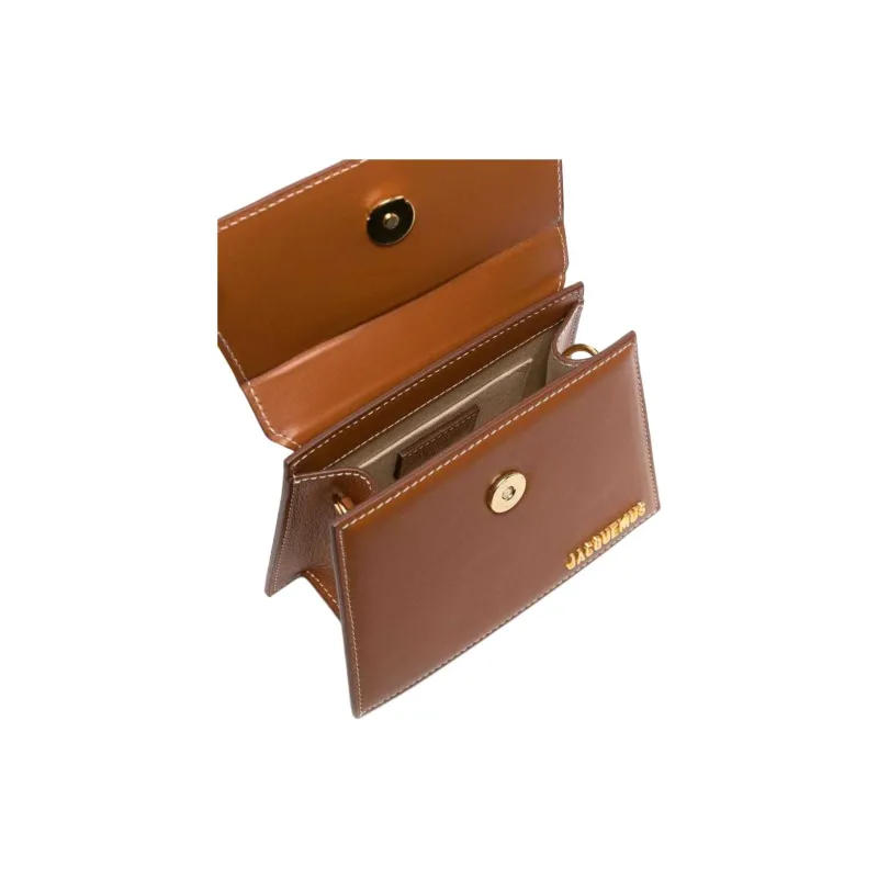 Jacquemus Calfskin One Shoulder Handbag Women's Brown-3