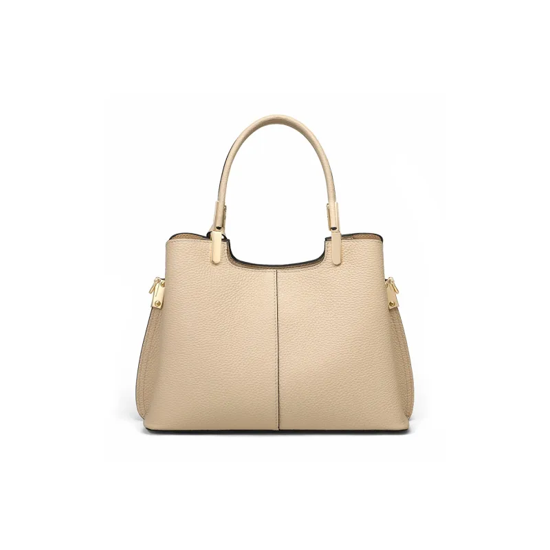 MILLIE'S Cow Leather Shoulder Bag, Crossbody Bag, Handbag Regular Women's Apricot-4