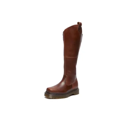 Dr.Martens Knee-high Boots Women's Red Brown