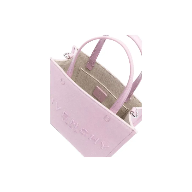 GIVENCHY Cotton Tote Bag Shopping Bag Shoulder Bag Crossbody Bag Handbag Medium Size Women's Pink-7